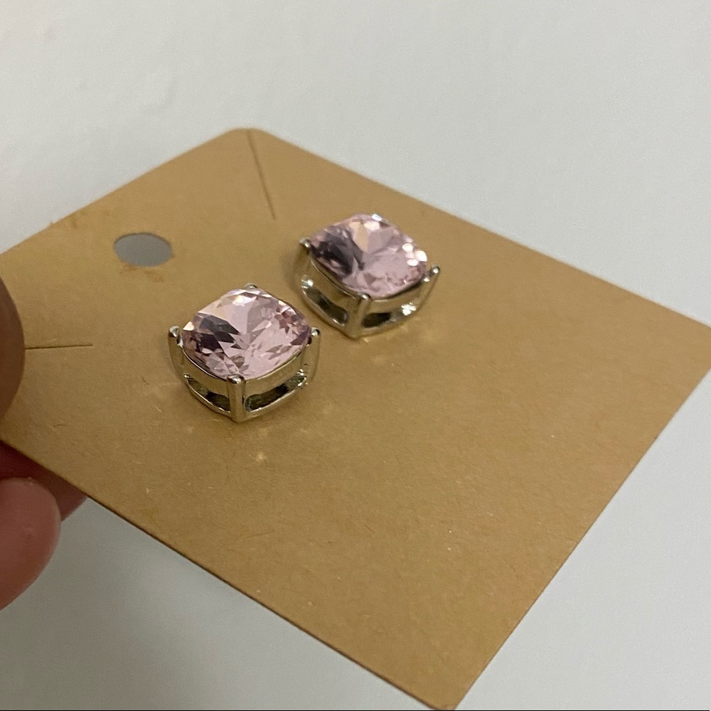 Light pink big stud earrings